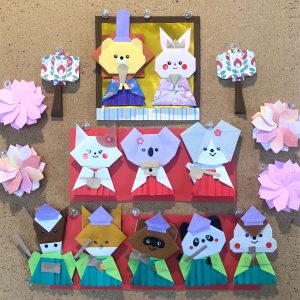 折り紙の雛飾り